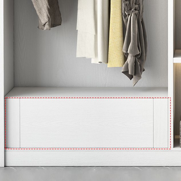 Wit High Gloss Garderobe Armoire Modern Engineered Wood Garderobe