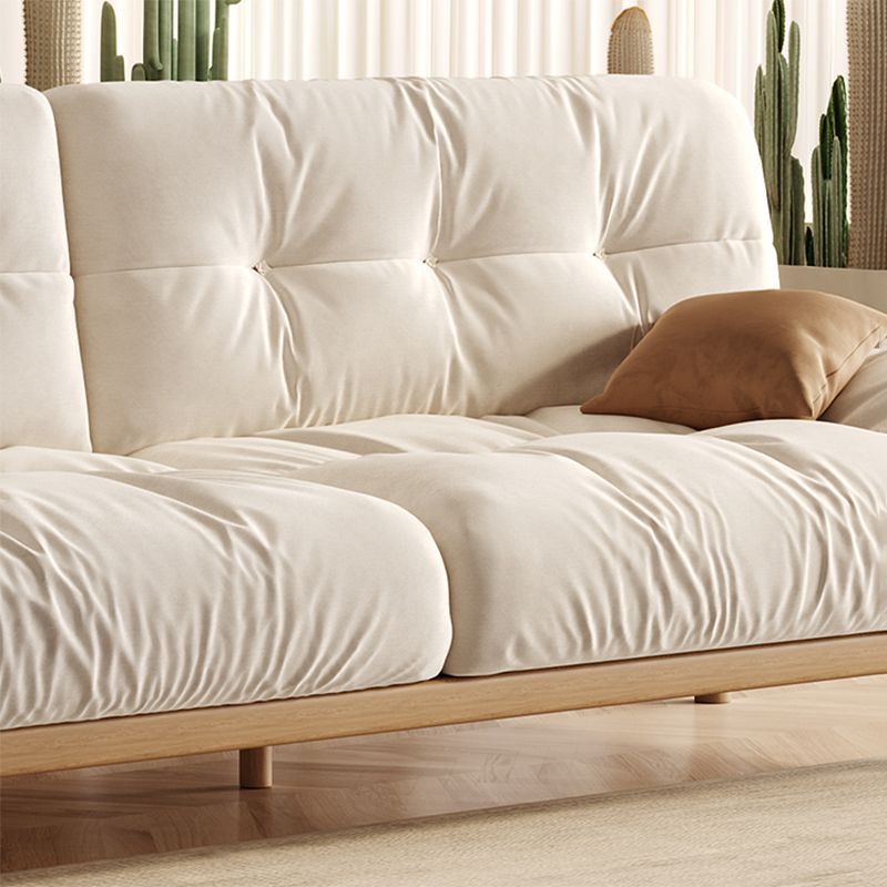 Tropical White Tufted Armless Living Room Faux Leather Seating Clearhalo 'furn' 'furn_sofas' 'Furniture' 'Living Room Furniture' 'Sofa' 'sofas' 1200x1200_2c980e40-5e11-47b6-99ad-47e0529afce4