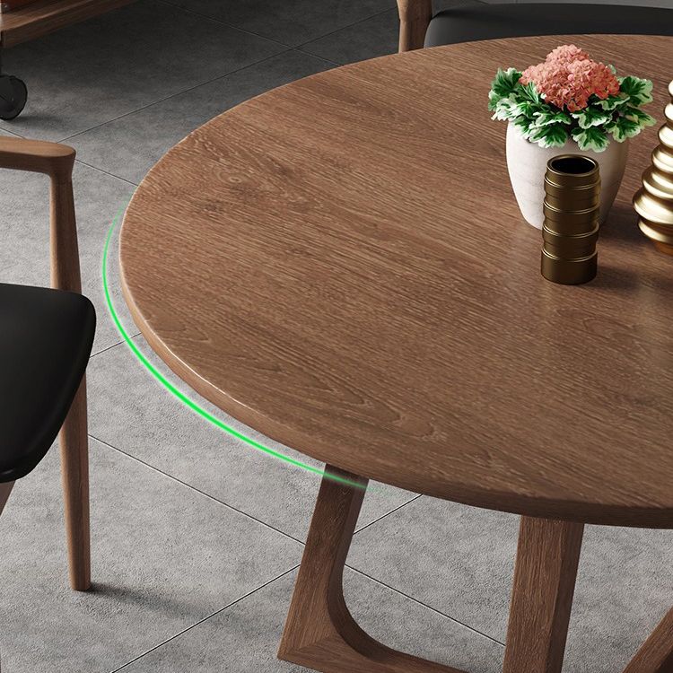 Kitchen Dinner Table Dining Room Round Wood Top Dining Table Clearhalo 'Dining Tables & Seating' 'Dining Tables' 'dining_table' 'furn' 'furn_dining_table' 'Furniture' 'Kitchen & Dining Furniture' 1200x1200_2c984aff-1243-4b61-82f0-0d2783af34e9