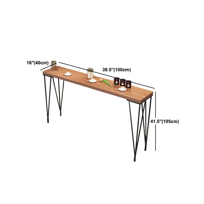 Pine Wood Bar Dining Table Modern Rectangle Bar Table with 4 Legs Pedestal for Dining Room Clearhalo 'Bar Furniture' 'Bar Tables' 'bar_tables' 'furn' 'furn_bar_tables' 'Furniture' 'Kitchen & Dining Furniture' 1200x1200_2c992bab-1b9f-4fcd-8956-59ffec3737df