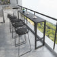 Marble Counter Wine Table with Rectangle Table Top Trestle Table - 41.3" H Clearhalo 'Bar Furniture' 'Bar Tables' 'bar_tables' 'furn' 'furn_bar_tables' 'Furniture' 'furniture_bar_tables' 'Kitchen & Dining Furniture' 'kitchen&dining_furn' 'kitchen' 1200x1200_2c999280-abe2-4d69-ae6f-addbb681a62b