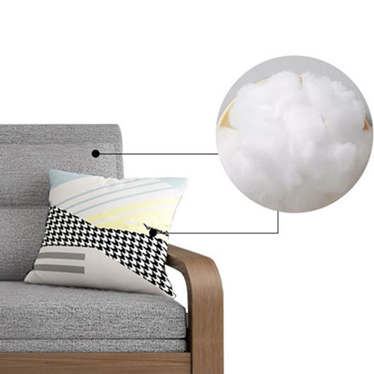 Dormiente imbottito in futon e materasso in legno massiccio grigio con deposito