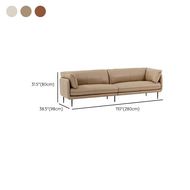 Faux Leather Sofa 31.49" High Tuxedo Arm Sofa with Loose Back Clearhalo 'furn' 'furn_sofas' 'Furniture' 'Living Room Furniture' 'Sofa' 'sofas' 1200x1200_2c9aeaf5-6f75-46bc-81ba-36a97d6f51f0