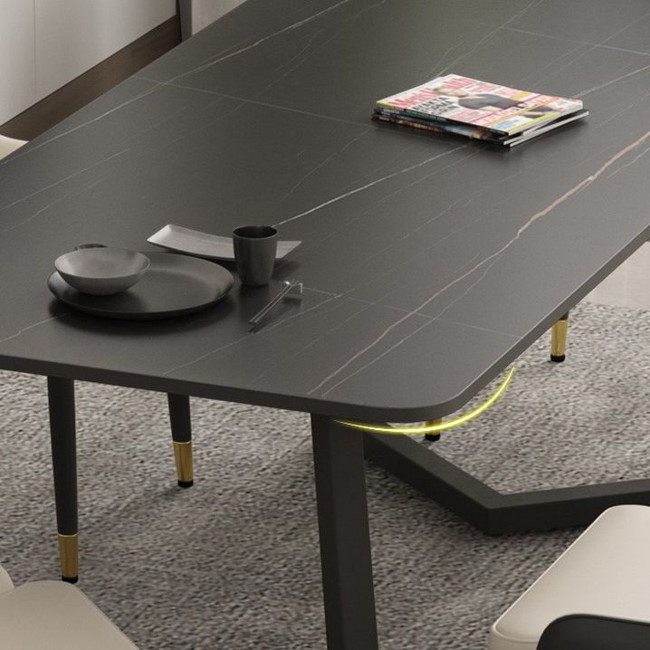 Modern 1/4/5/7 Pieces Dining Room Table Set Sintered Stone Dining Set Clearhalo 'Dining Room Sets' 'Dining Tables & Seating' 'dining_room_set' 'furn' 'furn_dining_room_set' 'Furniture' 'furniture_dining_room_set' 'Kitchen & Dining Furniture' 'kitchen&dining_furn' 'kitchen' 1200x1200_2c9b1f58-3b65-486a-bc1b-ea4461456ac8