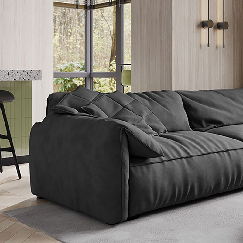 Beach Tight Back Standard Sofa 29.53"High Pillow Top Arm Sofa, Black Clearhalo 'furn' 'furn_sofas' 'Furniture' 'furniture_sofas' 'Living Room Furniture' 'Sofa' 'sofas' 1200x1200_2c9d855b-276e-4e36-82e5-282686c7923d
