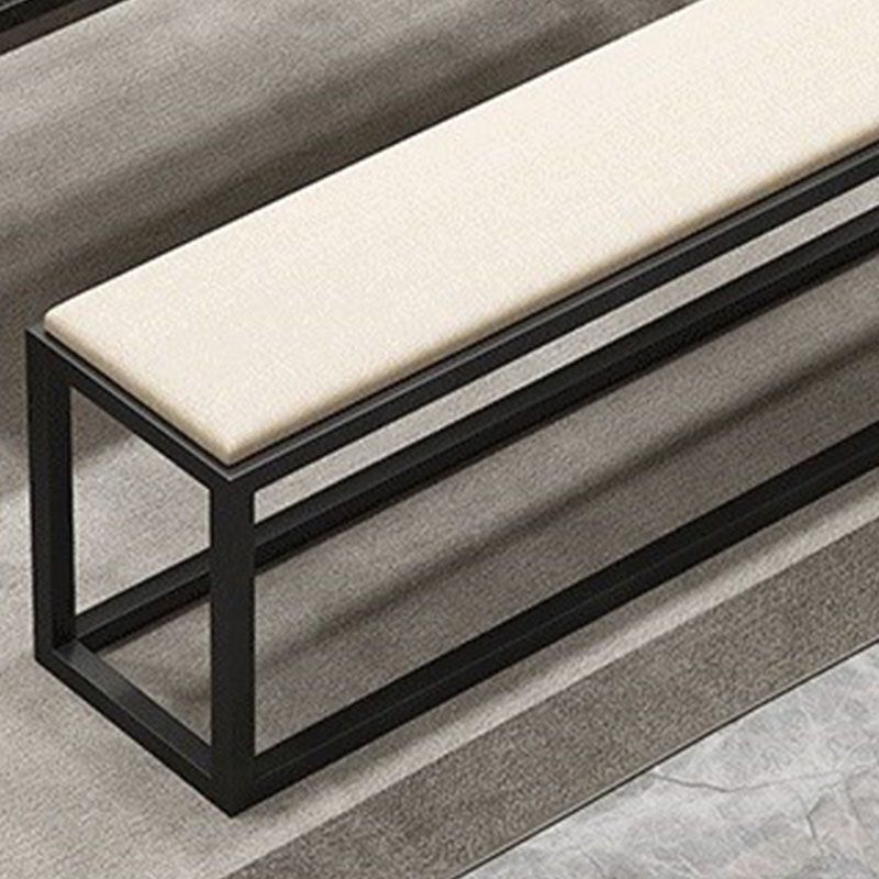 Contemporary Upholstered Bench Home Seating Bench with Black Legs Clearhalo 'Benches' 'Chairs & Seating' 'furn' 'furn_benches' 'Furniture' 'Living Room Furniture' 1200x1200_2c9dda0e-cc27-4dbc-afac-d3235bd92256