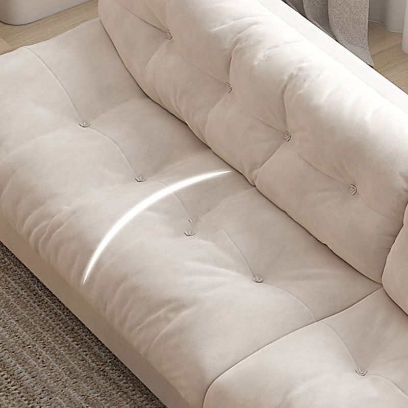 Contemporary White Sofa Faux Leather Armless Sofa with Loose Back Clearhalo 'furn' 'furn_sofas' 'Furniture' 'Living Room Furniture' 'Sofa' 'sofas' 1200x1200_2c9e8813-bc30-46d8-8897-5b379efb2619