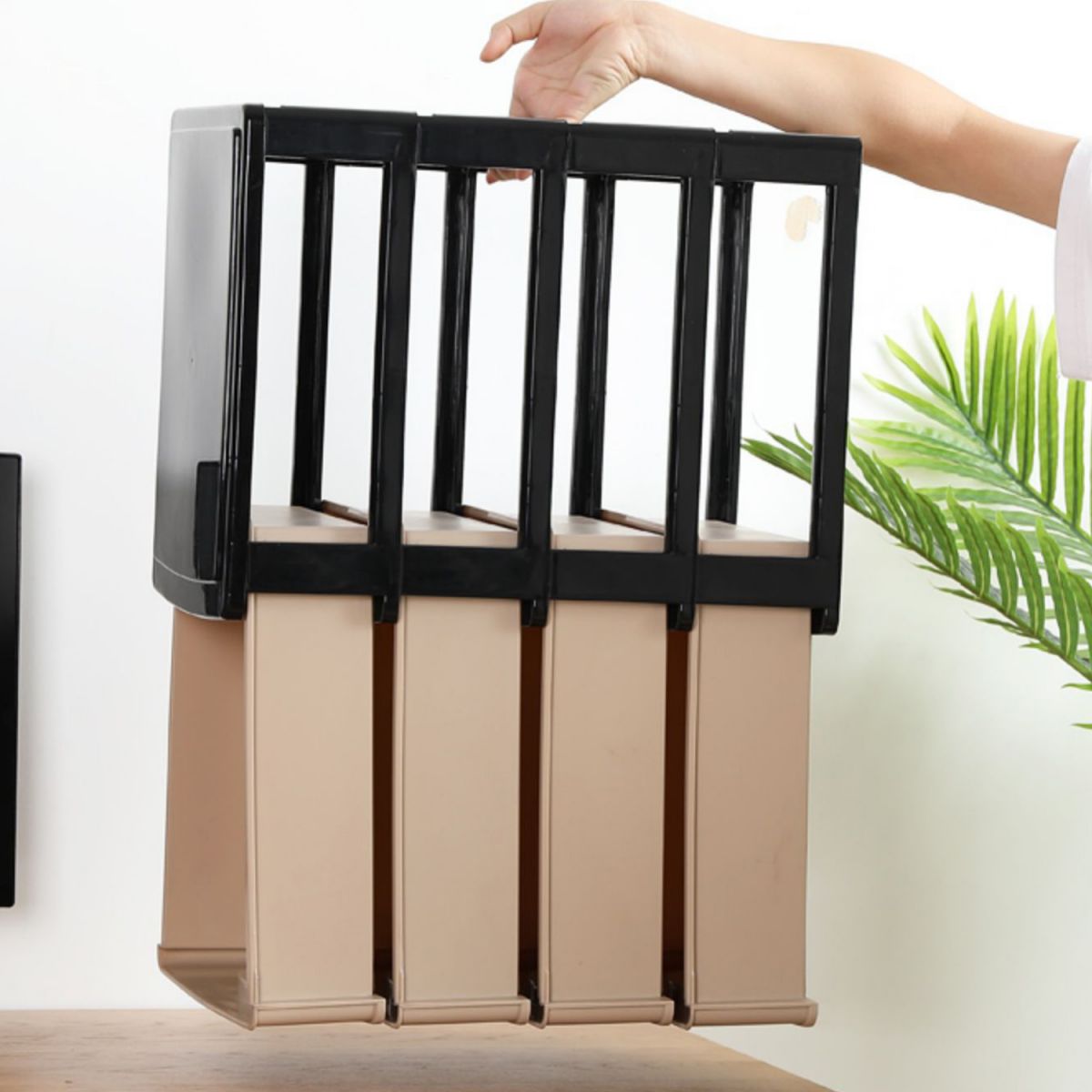 Vertical Filing Cabinet Plastic Drawers File Cabinet for Home and Office