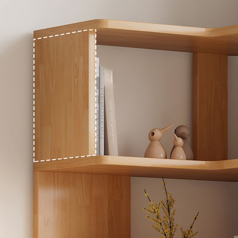 Libreria in legno ingegnerizzato in stile libreria aperta in stile contemporaneo con scaffali