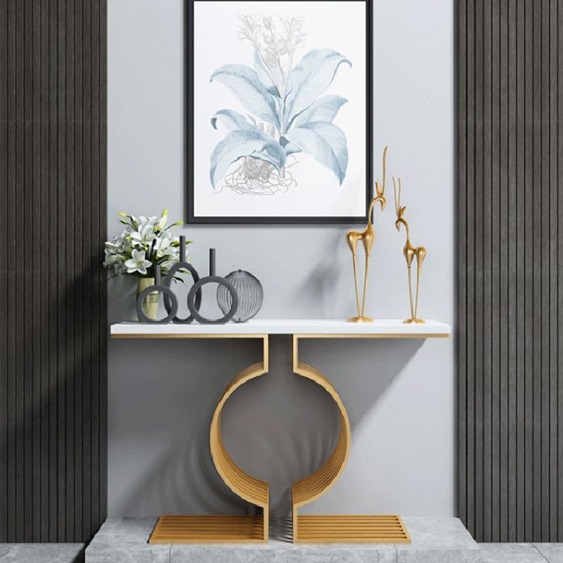 Tabella dell'accento glam di pietra larga in pietra tavolo da divano console rettangolare