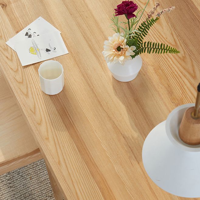 Natural Finish Dining Table Set with Acrylic Base 1/2/5/7 Pcs Ash Wood Dinette Set Clearhalo 'Dining Room Sets' 'Dining Tables & Seating' 'dining_room_set' 'furn' 'furn_dining_room_set' 'Furniture' 'Kitchen & Dining Furniture' 1200x1200_2ca2eb22-949a-4ba6-9dbb-3f76b714d8ad