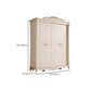 Modern Style White Wardrobe Cabinet Wood Clothes Rail Wardrobe Armoire