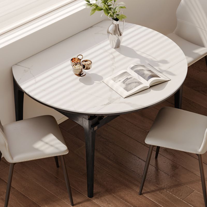 Set da pranzo rotondo in pietra in stile contemporaneo per cucina