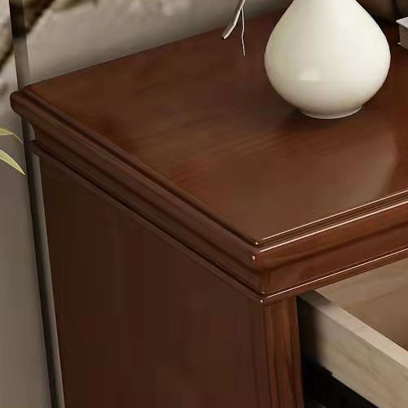 Brun 16.14 "Large Accent moderne coffre en bois avec des tiroirs