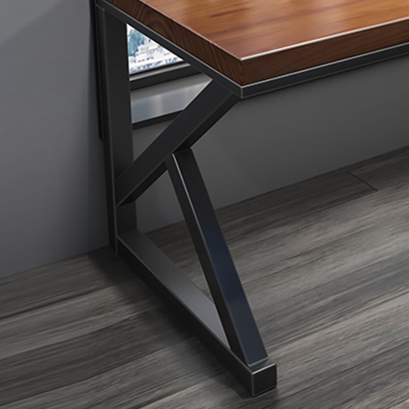 Massief hout rechthoekig gaming bureau 29,53-inch lang schrijfbureau