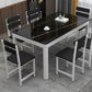 Metal Modern Rectangle Indoor Table Glass Top Table for Dining Room and Kitchen Clearhalo 'Dining Tables & Seating' 'Dining Tables' 'dining_table' 'furn' 'furn_dining_table' 'Furniture' 'Kitchen & Dining Furniture' 1200x1200_2ca76658-5cd1-446b-baa1-9e166d228106
