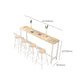 Rectangular Bar-height Table Wood Top Pub Table with White Base Clearhalo 'Bar Furniture' 'Bar Tables' 'bar_tables' 'furn' 'furn_bar_tables' 'Furniture' 'Kitchen & Dining Furniture' 1200x1200_2ca97db6-d598-4fed-a6ea-2d9c2de5d9b5