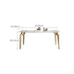 Glam Dining Table Set 1/5/7 Pcs Sintered Stone and Metal Dining Table with Armless Chairs Clearhalo 'Dining Room Sets' 'Dining Tables & Seating' 'dining_room_set' 'furn' 'furn_dining_room_set' 'Furniture' 'Kitchen & Dining Furniture' 1200x1200_2ca984fe-e475-4cef-bc2e-691e1ccff646