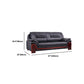 Modern Leather Sofa 34.65" Wide Pillow Top Arm in Black for Living Room Clearhalo 'furn' 'furn_sofas' 'Furniture' 'Living Room Furniture' 'Sofa' 'sofas' 1200x1200_2ca9a38b-f9a6-4df7-a7b1-48b548db0366