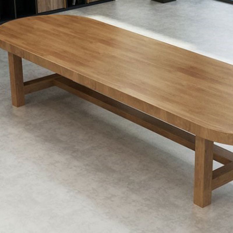 Industrial Solid Wood Writing Desk 29.53-inch Tall Oval Office Desk Clearhalo 'furn' 'furn_office_desk' 'Furniture' 'Office Desks' 'Office Furniture' 'office_desk' 1200x1200_2caa2717-393e-4c40-8d3b-ead97bd2e20d