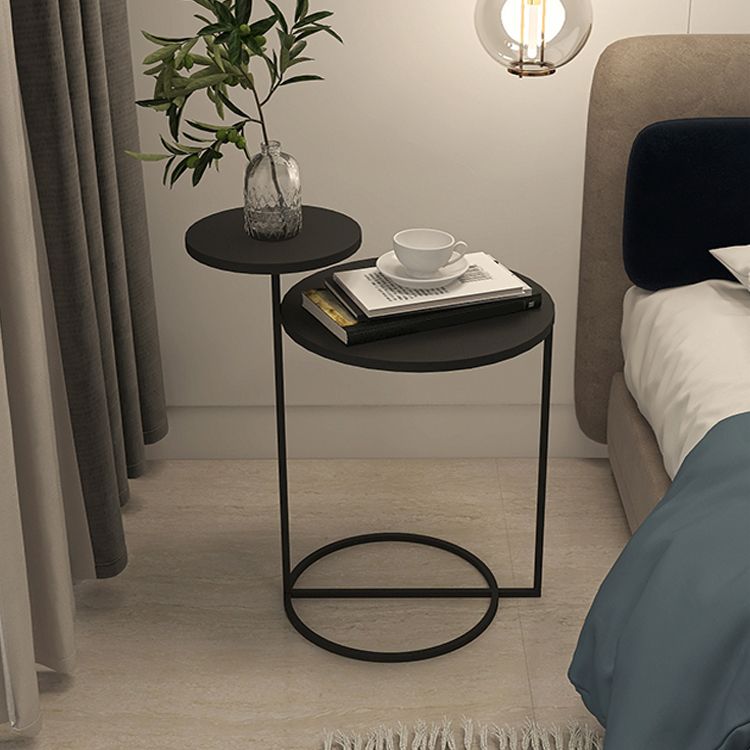 Contemporary Metal Accent Table Nightstand 21.65" Tall Bed Nightstand Clearhalo 'Bedroom Furniture' 'furn' 'furn_night_stand' 'Furniture' 'night_stand' 'Nightstands' 1200x1200_2caaa288-61cf-4d4f-a132-cfd2073ff5f0
