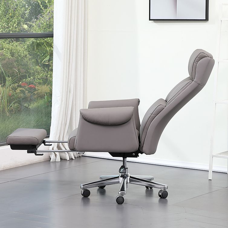 Contemporary Adjustable Faux Leather Chair Executive High Back Swivel Chair Clearhalo 'furn' 'furn_office_chair' 'Furniture' 'Office Chairs' 'Office Furniture' 'office_chair' 1200x1200_2caf8355-66f0-4486-8f30-9e80d458a17d