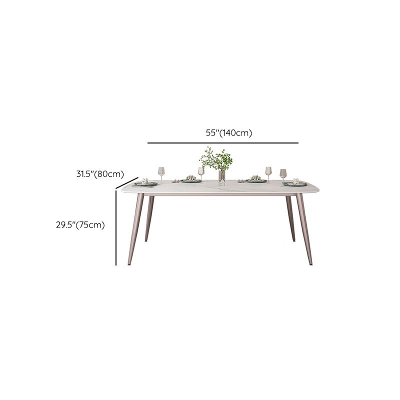 Metal Base Dining Table Tripod Stone Home Kitchen Dining Table Clearhalo 'Dining Tables & Seating' 'Dining Tables' 'dining_table' 'furn' 'furn_dining_table' 'Furniture' 'Kitchen & Dining Furniture' 1200x1200_2cb09c8f-d497-48fb-8f27-724beaf5b6cc