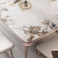 Glam Sintered Stone Dining Table Set 1/5/7 Pieces Dining Set for Kitchen