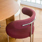 Silla de comedor tapizada con respaldo abierto de estilo moderno, silla lateral para interior