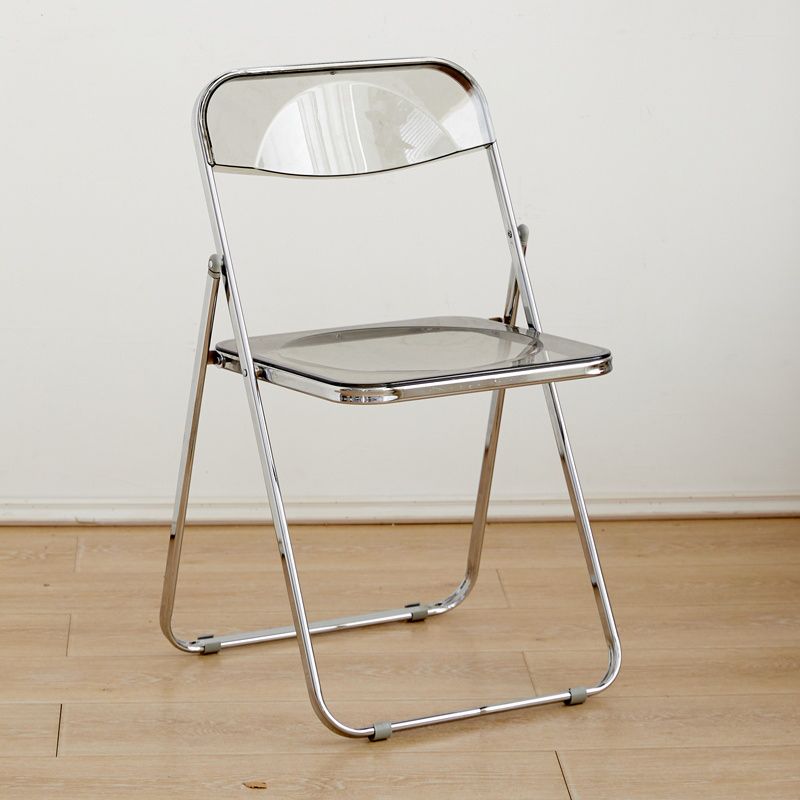 Style moderne pliant ouvrir des chaises de salle à manger sans bras en métal (ensemble de 4/8)