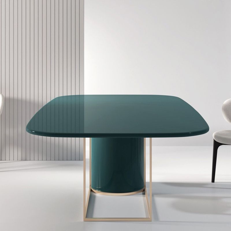 Bureau de bureau courbe glamour piédestal en bois massif en bois massif pour bureau