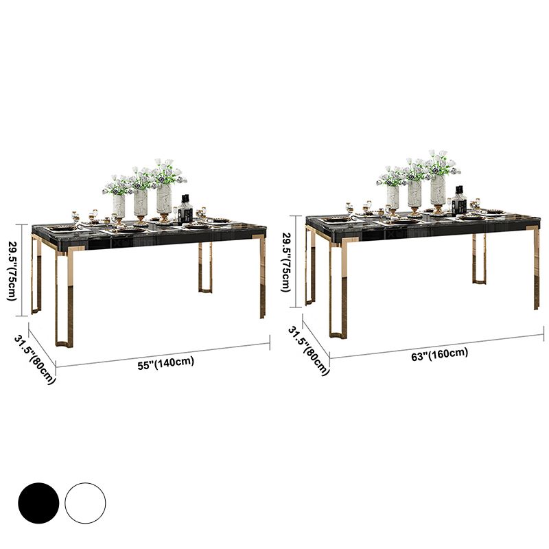 Metal Traditional Luxury Rectangle Indoor Table Sintered Stone Table with Metal Legs Clearhalo ' dining_table' 'Dining Tables & Seating' 'Dining Tables' 'furn' 'furn_dining_table' 'Furniture' 'furniture_dining_table' 'Kitchen & Dining Furniture' 'kitchen&dining_furn' 'kitchen' 'kitchen_dining_table' 1200x1200_2cb4d7d6-aa5c-47e8-a181-b832feb4bb58