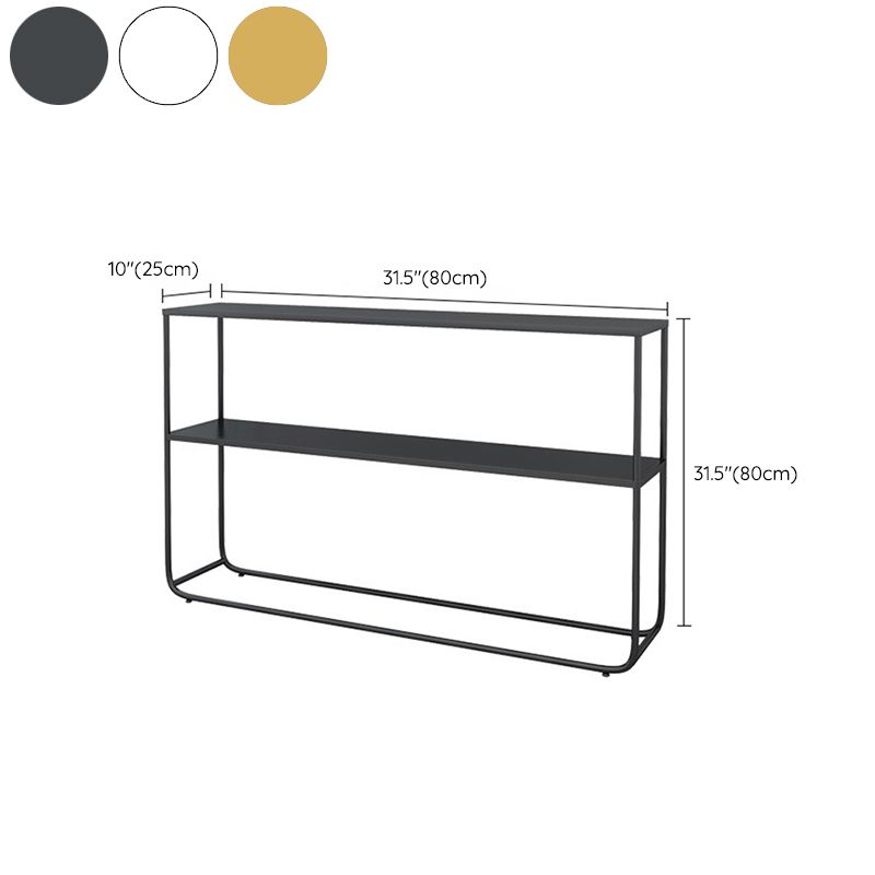Contemporary Sofa Console Table Antique Finish Console Accent Table in Metal