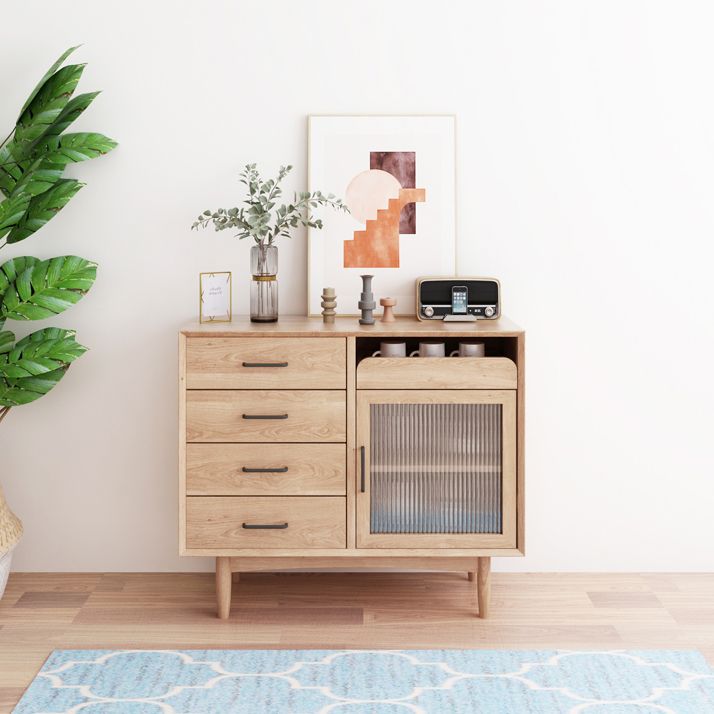 Modern Style Sideboard 32-inch Height Wood Cupboard for Living Room Clearhalo 'buffet_sideboard' 'Buffets & Sideboards' 'furn' 'furn_buffet_sideboard' 'Furniture' 'Kitchen & Dining Furniture' 1200x1200_2cba0d2b-69a3-4dbc-9c74-abc54dd70adf