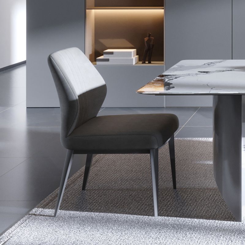 Faux Leder Esszimmerstühle Nordic Style Parsons Stuhl für Esszimmer