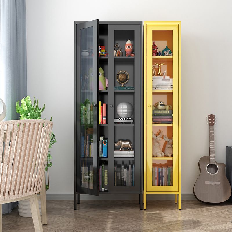 Modern Kitchen Server 71" Height Glass Door Dining Server for Living Room Clearhalo 'buffet_sideboard' 'Buffets & Sideboards' 'furn' 'furn_buffet_sideboard' 'Furniture' 'furniture_buffet_sideboard' 'Kitchen & Dining Furniture' 1200x1200_2cbc3f41-f0ad-452c-a238-421cd96e7a57