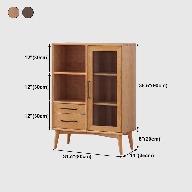 Contemporary Pine Solid Wood Sideboard 2 Drawer Side Board for Dining Room Clearhalo 'buffet_sideboard' 'Buffets & Sideboards' 'furn' 'furn_buffet_sideboard' 'Furniture' 'Kitchen & Dining Furniture' 1200x1200_2cbfc252-1e7a-4511-90e2-d841189d65b7