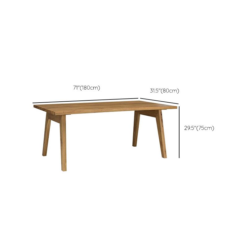 Tavolo da pranzo rettangolare con treppiede Tavolo da pranzo in legno massello