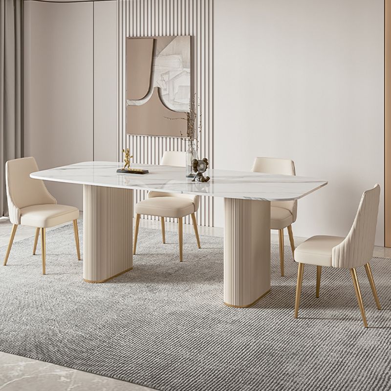 Glam Side Chair Dining Room Gold Legs Dining Armless Parsons Chair Clearhalo 'Dining Chairs' 'Dining Tables & Seating' 'dining_chair' 'furn' 'furn_dining_chair' 'Furniture' 'Kitchen & Dining Furniture' 1200x1200_2cc2a887-afc5-4479-8b7d-68abd2e909dc