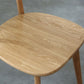 Silla de madera de respaldo sin brazo moderna con patas de roble para el comedor