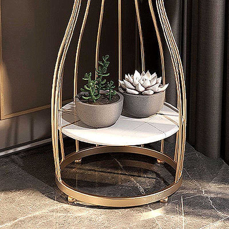 Modern Style Black/gold Metal Base Marble & SLATE Top Round Side Table Clearhalo 'Coffee & Accent Tables' 'End & Side Tables' 'end_side_tables' 'furn' 'furn_end_side_tables' 'Furniture' 'Living Room Furniture' 1200x1200_2cc3e655-01a0-45cd-a483-832921225f66