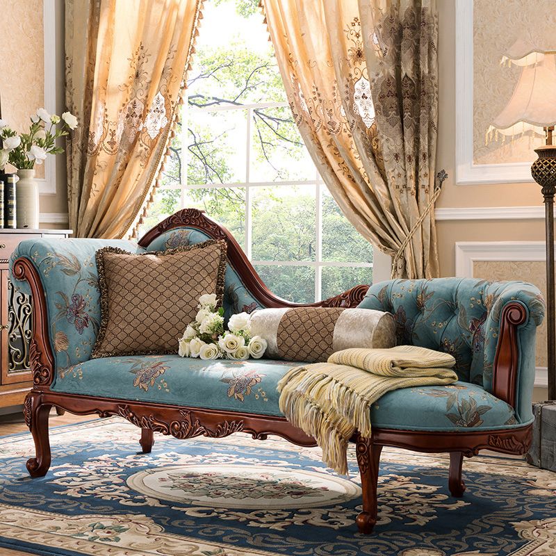 Traditional Cotton Blend Floor Chair with Rolled Arms Oversized Chaise Lounge Clearhalo 'Chairs & Seating' 'Chaise Lounge' 'chaise_lounge' 'furn' 'furn_chaise_lounge' 'Furniture' 'Living Room Furniture' 1200x1200_2cc42215-88a4-4783-8899-f057c310b992