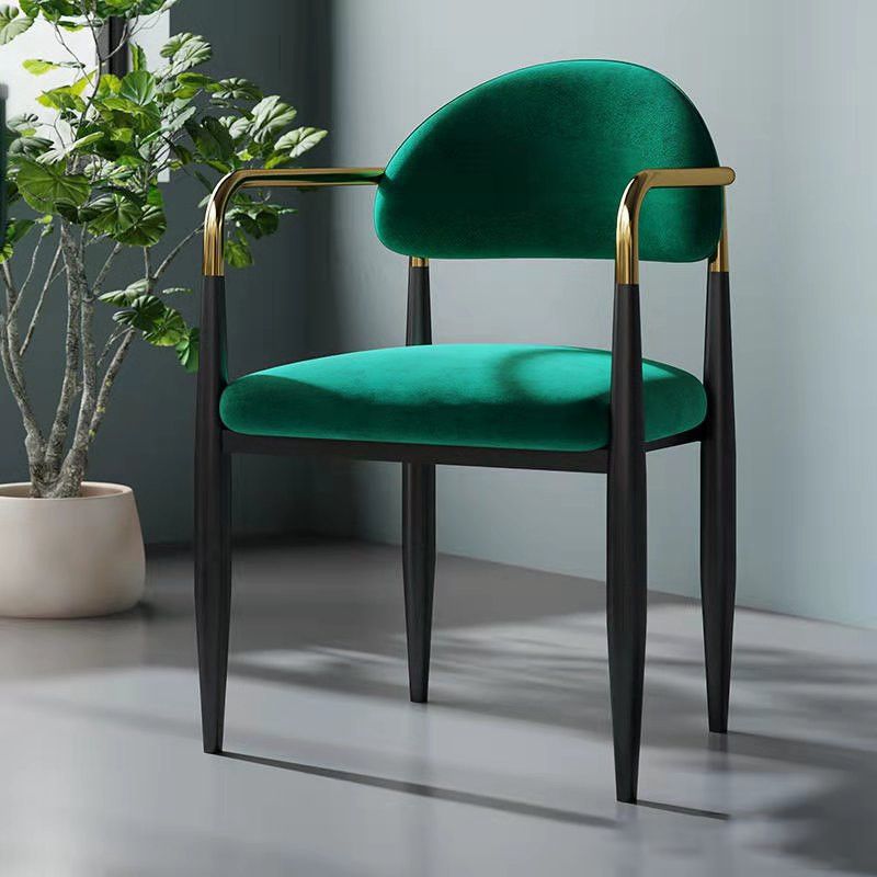 Industrial Dining Room Arm Chairs Open Back Kitchen Side Chair with Upholstered Clearhalo 'Dining Chairs' 'Dining Tables & Seating' 'dining_chair' 'furn' 'furn_dining_chair' 'Furniture' 'Kitchen & Dining Furniture' 1200x1200_2cc454a4-7439-43e2-b6b4-254c710d5f6d