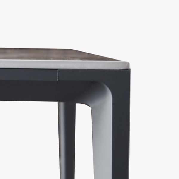 Mesa de comedor de piedra rectangular muebles modernos de 4 patas en acabado mate para interiores