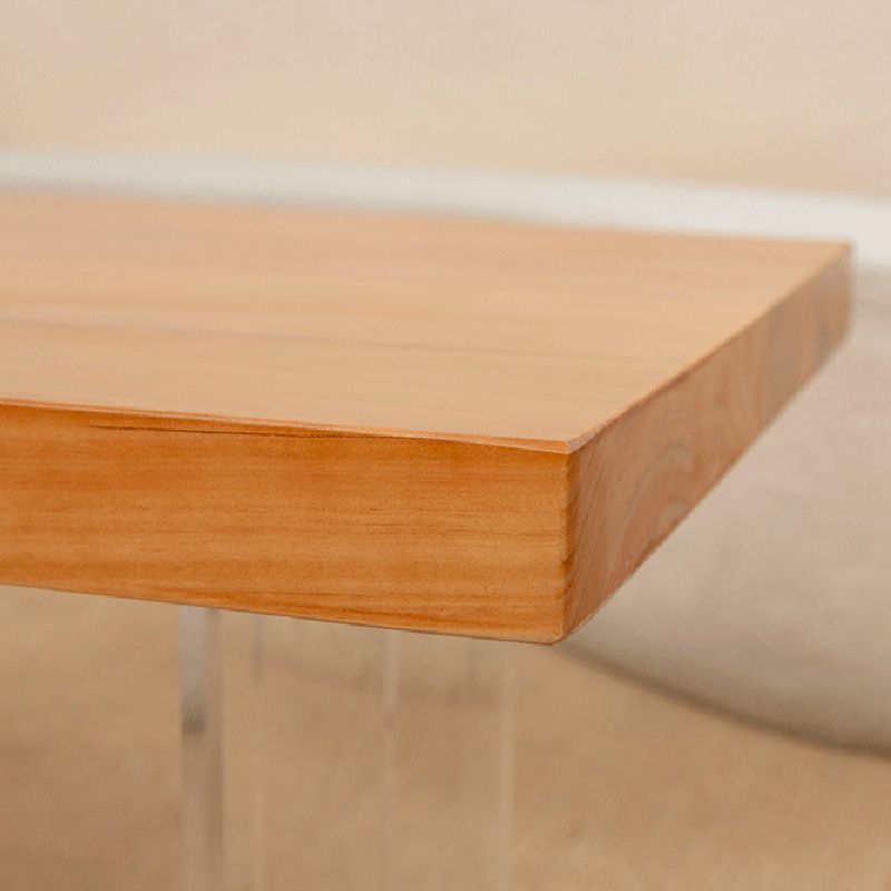 Scandinavian Sled Coffee Table Rectangular Wood Cocktail Table
