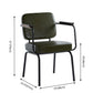 Industrial Style Metal Matte Finish Dinning Arm Chair Open Back Dining Chair Clearhalo ' kitchen&dining_furn' 'Dining Chairs' 'Dining Tables & Seating' 'dining_chair' 'furn' 'furn_dining_chair' 'Furniture' 'furniture_dining_chair' 'Kitchen & Dining Furniture' 'kitchen' 1200x1200_2cc68e3c-103b-4bc5-9d23-17bf432d78d1