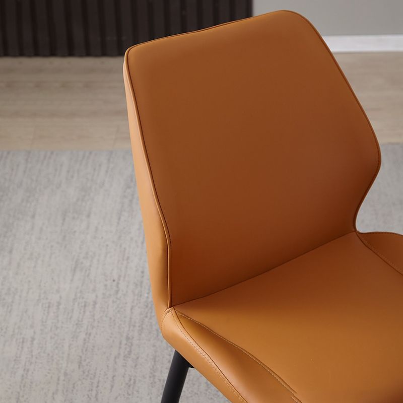 Dining Room Home Upholstered Chair Leather Wingback Armless Chair Clearhalo 'Dining Chairs' 'Dining Tables & Seating' 'dining_chair' 'furn' 'furn_dining_chair' 'Furniture' 'Kitchen & Dining Furniture' 1200x1200_2cca4428-a1cd-4de5-828a-8549aa4174a0