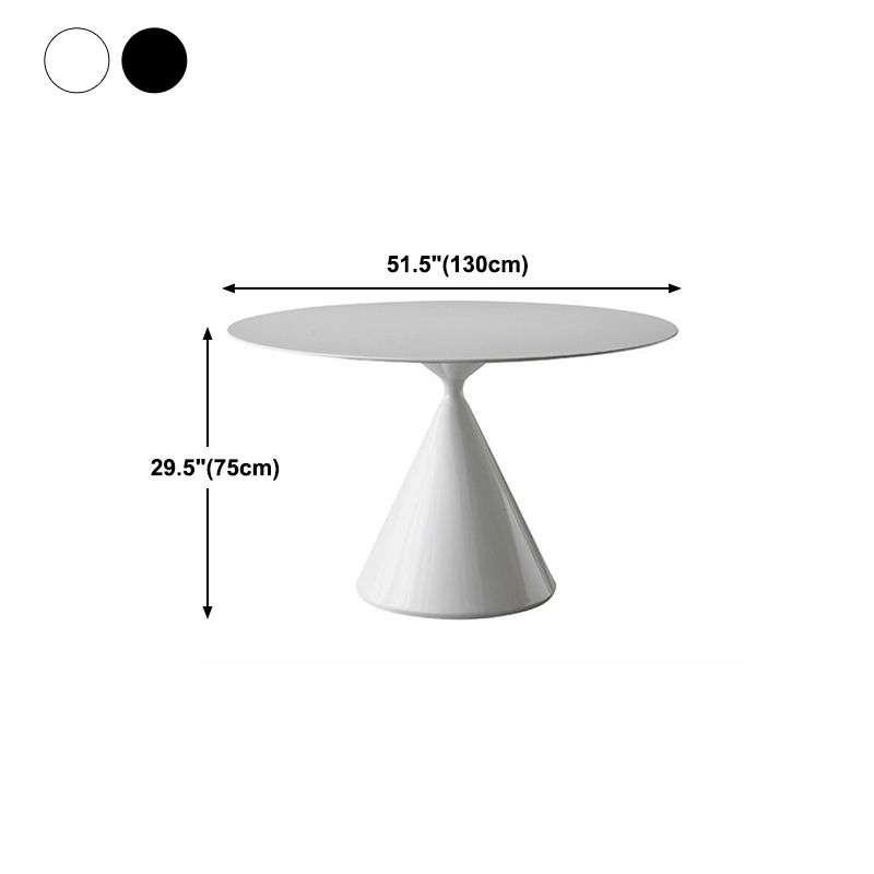 Modern Stone Round Table Matte Finish Pedestal Dining Table for Kitchen Clearhalo ' dining_table' 'Dining Tables & Seating' 'Dining Tables' 'furn' 'furn_dining_table' 'Furniture' 'furniture_dining_table' 'Kitchen & Dining Furniture' 'kitchen&dining_furn' 'kitchen' 'kitchen_dining_table' 1200x1200_2ccb59b9-99bc-47ef-b3c1-e5c06983749b