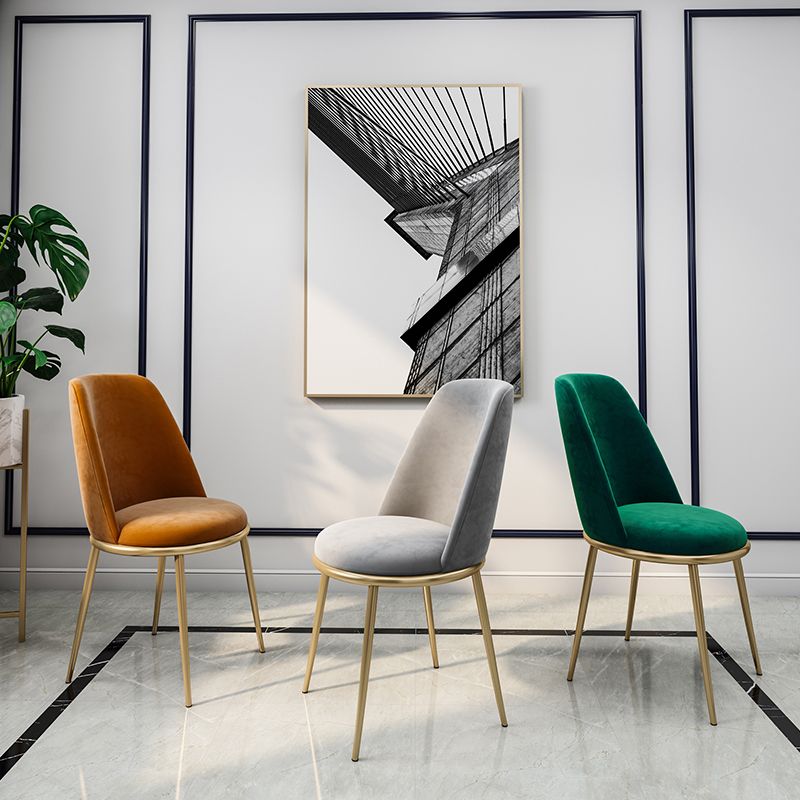 Glam Style Dining Room Chair Upholstered Dining Chair for Indoor Clearhalo 'Dining Chairs' 'Dining Tables & Seating' 'dining_chair' 'furn' 'furn_dining_chair' 'Furniture' 'furniture_dining_chair' 'Kitchen & Dining Furniture' 1200x1200_2ccccc24-6048-4a49-8e3a-66dcdd7efb15