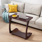 Skandinavischer Rechteck Massivholz Couchtisch 24,8 "H -Schlittencocktisch mit Regal